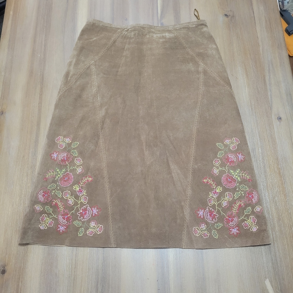 J Jill Skirt Leather Women Size 8